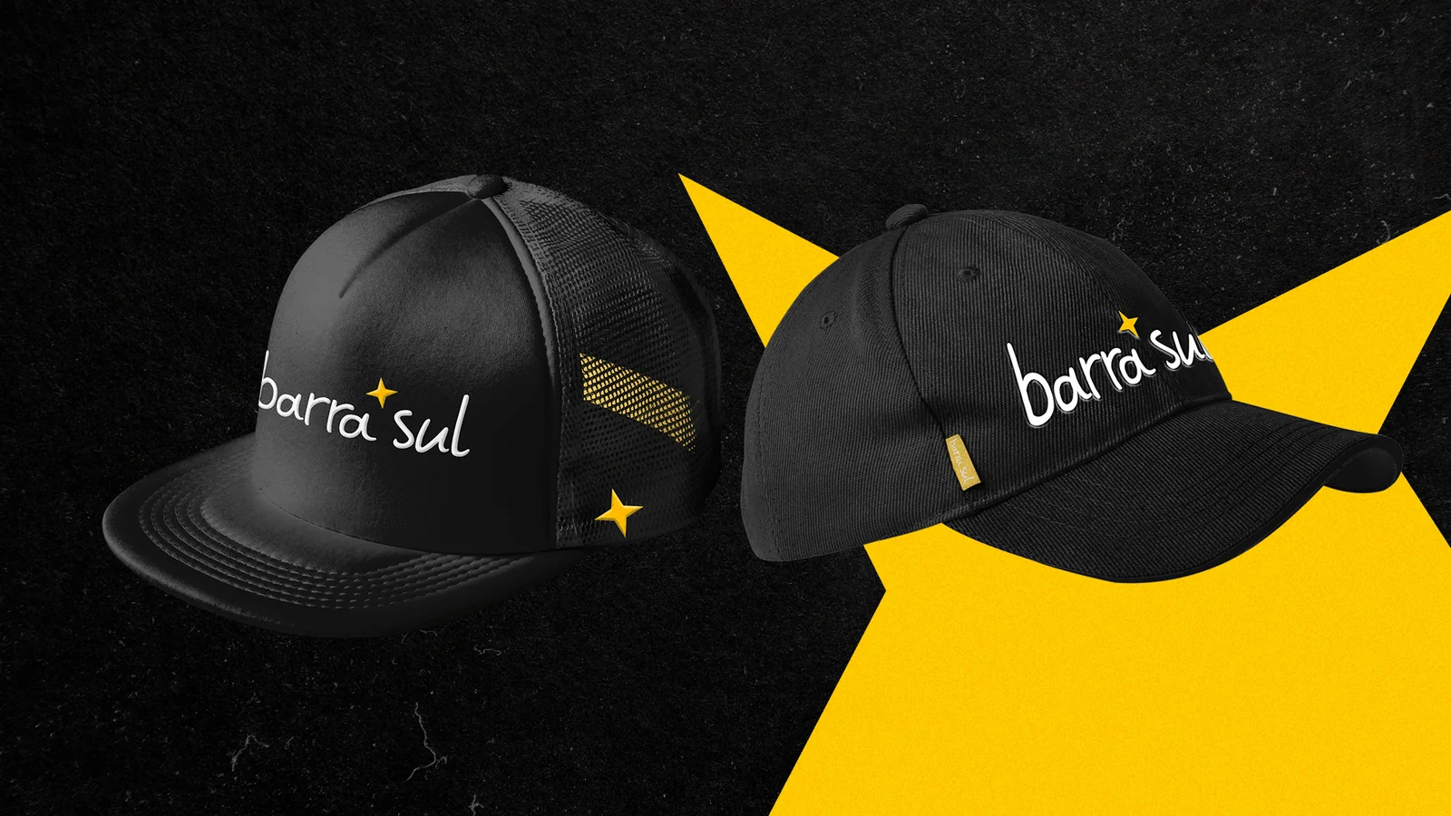 Bonés personalizados com a identidade da Barra Sul
