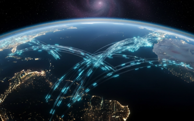 Os cabos de fibra óptica atravessam oceanos